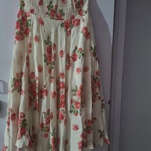 Cotton long skirt